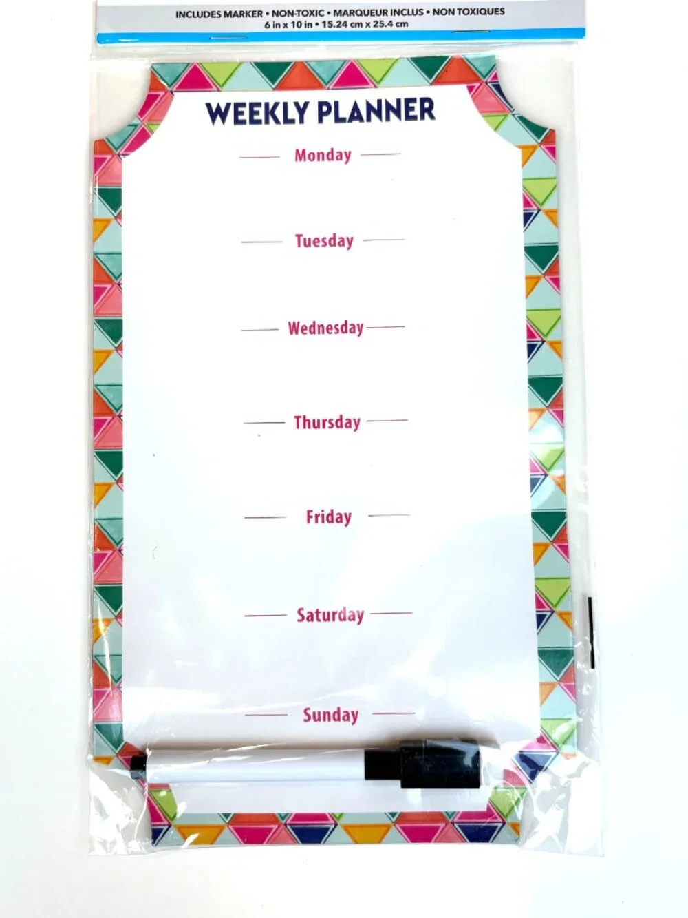 Jot magnetic weekly planner dry erase schedule board w daily layout Mon to Sun